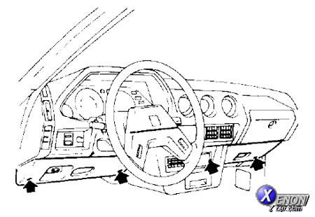 Kick panels removed